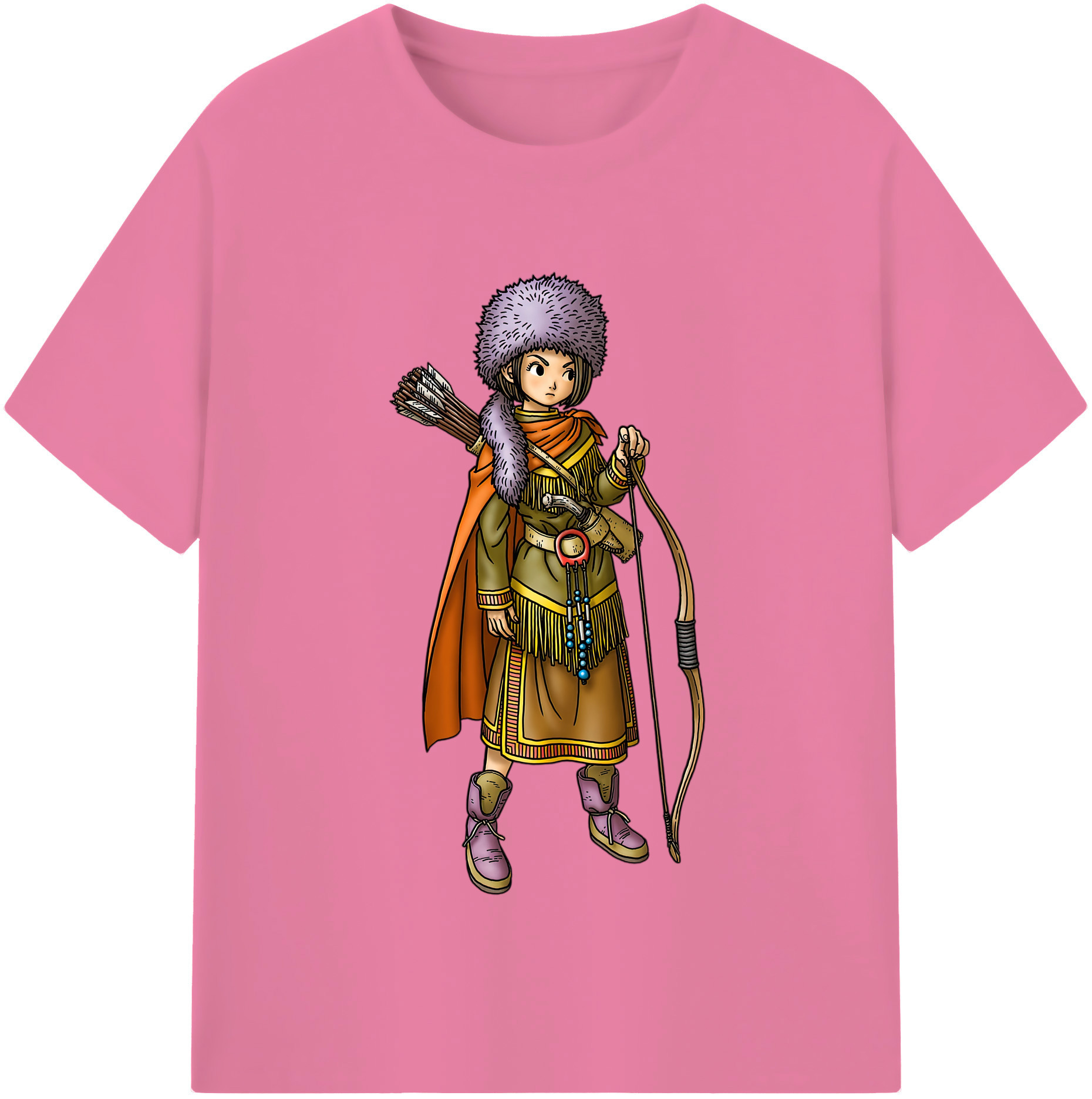 （画像用） ドラゴンクエスト Doragon Kuesuto Dragon Quest 綿100％半袖Tシャツ（フロントプリント）